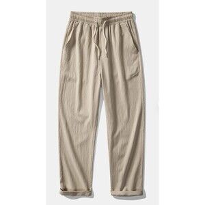 hoooyi Men’s Crinkle Textured Straight Leg Pants| Size small NWT